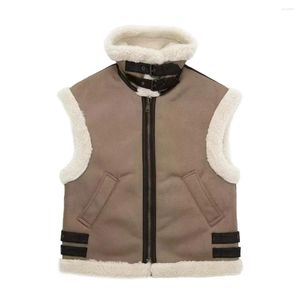 Women's Vests Winter Waistcoat Jackets Warm Thick Outwear Sleeveless Tops Streetwear Fashion Coat Vest Zarins Chalecos Mujer