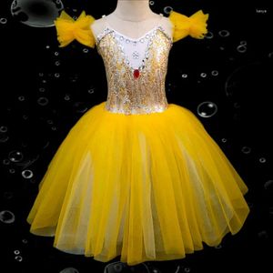 Bühnenbekleidung Kinder Tutu Mädchen Tanzkleid Programm Gruppenaufführung Kostümshow