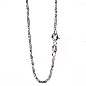 Kedjor Justneo Solid 925 Sterling Silver Popcorn Chain Halsband Basic för hängsmycken