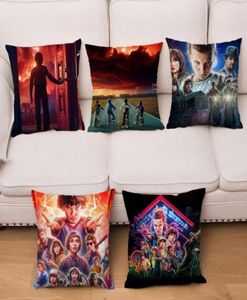 Kudde SCIFI Stranger Things 1 2 Kudde Cover 45 Super Soft Short Plush Pulow Case Cartoon Pillows Cases Home Decor Covers5845612