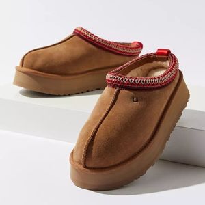 Bästa kvalitet Populära märkesvaror Winter Women Tazz Platform Slippers Chestnut Ladies Slide Slipper Designer Fashion Slides Sandaler Plus Size Womens Booties 35-44 No Box