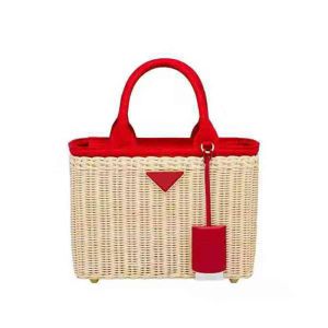 حقائب مصممة للنساء P rattan Beach Beach Bag Walkside Seaside Holday Wallet