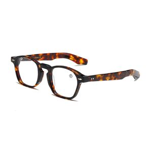 Optiska glasögon för män Kvinnor Retro Designer JMM NN034 Fashion Two-Color Acetate Fiberglass Frames European och American Style Anti-Blue Light Lens Plate with Box