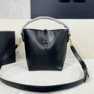 Bucket Bag Genuine Leather Hobo Underarm Shoulder Shopping Handbags Plain Cross body Bags Handbag Purse Women Messenger Drawstring Pouch Removable strap