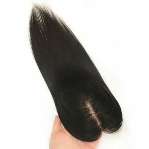 Парики шнурка, связанные вручную, 8x12 см, основа из шелковой кожи, топпер для женщин, парик из натуральных человеческих волос, 3 зажима из натуральной кожи головы, наложение 231025