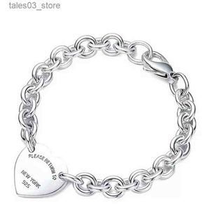 Charm Armbänder Armband für Frauen 925 Sterling Silber Herzförmiger Anhänger O-förmige Kette Hohe Qualität Luxusmarke Schmuck Freundin Geschenk Co G220510 Q231025