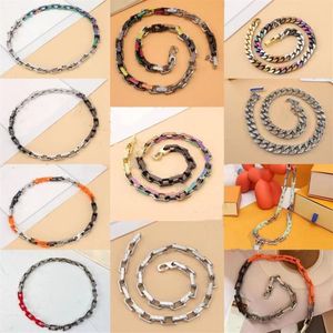 316L Stainless Steel Chain Necklace Bracelet Hip Hop Cuban Chains Do Not Fade Necklace Fashion Jewelry for Women Men Accessories264O