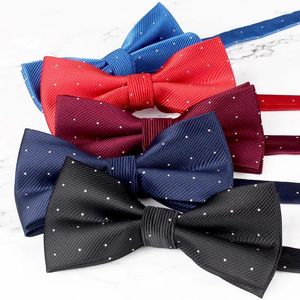 Bow Ties Fashion Casual Men's Tie Solid Color Black Sequin Bowties Polyester Butterfly Man Groom Wedding Party Bowknot Cravat