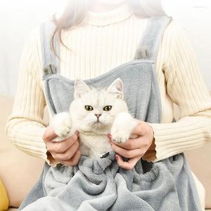 Nosiciele kotów Petting Pet Travel Sleep Bag w garnituru Holding Cat Suit Puppy Pies Nośnik Pluszowy Fartuch komfortowy ramię na zewnątrz