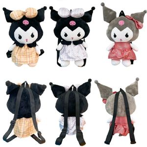 Commercio all'ingrosso della fabbrica 43 cm 4 stili Kuromi peluche zaino cartone animato film e televisione periferica bambola zaino regalo per bambini