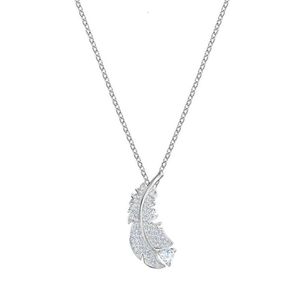 Ожерелье Swarovski, высокое качество, женское ожерелье с бриллиантами и перьями, женское ожерелье с кристаллами Ши Хуа, цепочка на воротник