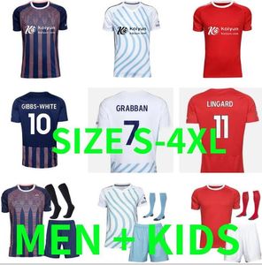 Men Kids Kit 23 24 Nottingham Soccer Jerseys Forest 2023 2024 Camiseta Worrall Mbe Soh Lolley McKenna Arrer Football koszule