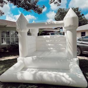 Beyaz Bounce House 10*8*8 ft Şişirilebilir Bouncy House Castle Ticari Sınıf Düğüng Atlama Yatağı Blower Free Gemi ile Çocuklar İçin