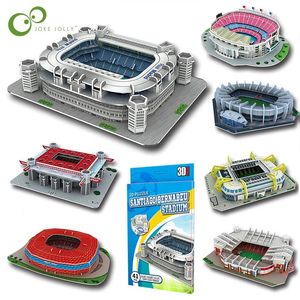 Doll House Accessories Miniature Football Field 3D DIY Puzzle World Faull Sadiums Models Football Game Toys Toys Fans Toys Toys Toys DDJ 231024