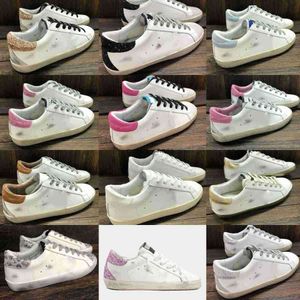 Sneakers Scarpe Casual Uomo Tennis Lusso Italia Superstar Golden Designer Paillettes Classico Bianco Do-Old Dirty Fashion