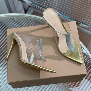 2024 Äkta läderdesigner Klänningskor Sexig tyll toppkvalitet Kvinnor klackar små fiskmunnor smala höga häl kvinnor sandaler 35-42 klänning sko party fabrik med låda