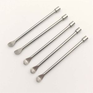 Stainless Steel Wax Dab Tools Spoon 60mm Mini Metal Ear Pick Cleaner Smoking Accessories Cigarette Pipe Bong Tobacco Dry Herb Dabber Nail Concentrate Daber Banger