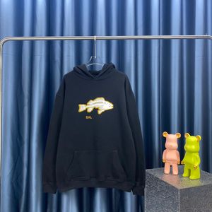 23SS Yeni Sonbahar/Kış Moda High Street Pamuk Te Sweatshirt Pullover Hoodie Nefes Alabilir Erkekler ve Kadınlar Göğüs Mektubu Deseni Gündelik Hoodie