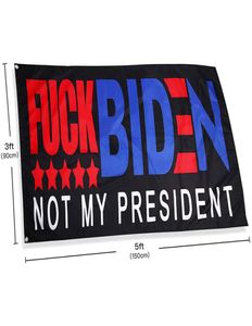 Biden não meu presidente bandeira 3x5 100 tecido poleyster publicidade nacional 100d tecido digital impresso ilhós de latão 7302091