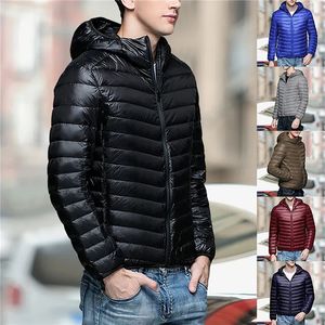 Men S Down Parkas Jodimitty Men Autumn Winter Fashion Krótkie kurtki puffer 2023 Przyjazd Ultralight Coat Portable Packable Kurtka 231025