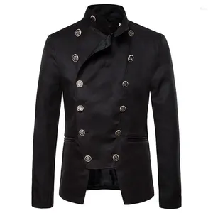 Ternos masculinos estilo chegada moda vento duplo breasted metrosexual homem terno jaqueta vestido blazer masculino casamento palco desempenho roupas