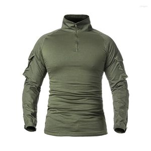 Hunting T Shirts NANCY TION Tights Men's Four Seasons Tactical Long-sleeved T-shirt Outdoor Training Quick-drying Protective Paintball