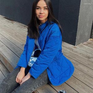 Feminino para baixo azul quente outono inverno parka acolchoado jaquetas casacos acolchoados manga longa oversized solto moda algodão outwear para mulher