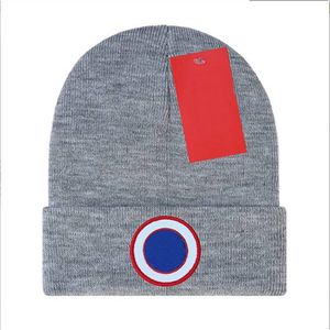 Outono inverno canadá chapéu de malha gorro de luxo inverno masculino e feminino unissex bordado logotipo lã de ganso misturado chapéus G-6