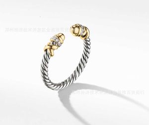 Designer Classic Jewelry DY Ring Fashion Charm jewelry Women ring 925 Sterling Silver Open Twisted Thread Ring Christmas gift jewelry high quality accessories