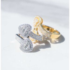 Custom Pass Diamond Tester Hip Hop Vvs Moissanite Ring Iced Out Cuban Chain Ring 10k 14k Real Gold Men Fine Jewelry Ring