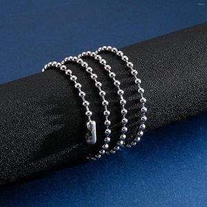 Chains 2/3/4/6/8mm Stainless Steel Bead Chain Ball Necklace Women Choker Long (45cm-70cm) Classic Jewelry Link Necklaces For Men