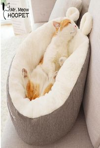 Hoopet Cat Warm Bask Bed Bed House House For Dog Puppy Home Sleeping Kennel Teddy Wygodne dom SH1909266084319