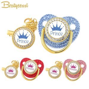 Inne karmiące dziecko Sparkle Crown Crown Clifier Zestaw Prysznic Prezent Silikon urodzony BROUM BPA Darmowe dziecięce sutek sutek 231025