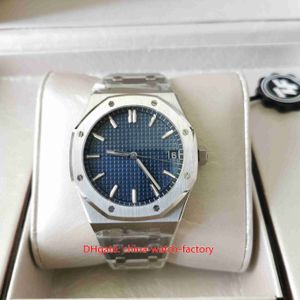 Relógio masculino ZF Factory de super qualidade 41 mm x 10,4 mm 15500 mostrador azul 904L aço automático LumiNova relógios reserva de energia CAL.4302 movimento relógios de pulso mecânicos masculinos