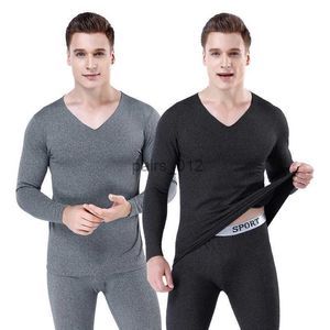 Męska bielizna termiczna Trackusy Wysokiej jakości Long Johns Men Ustaw bezproblemowe cienkie polarne miękkie podwództwo w dekolcie+długie spodnie L-4xl Thermo Odzież YQ231025