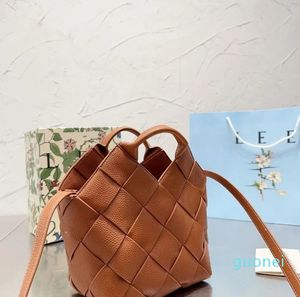 designer bag genuine leather handbag shoulder bucket woman bags puzzle clutch totes crossBody geometry contrast color patchwork purses loewees Cross Body