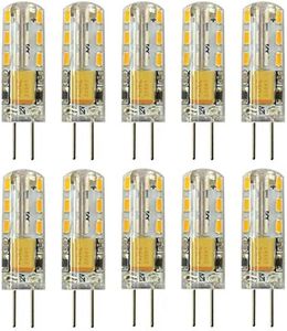 10 pz G4 LED Lampadine JC Bi-Pin Base Lights 2 W 12 V 10 W-20 W T3 Lampada alogena di ricambio Paesaggio (Bianco caldo 3000 K)