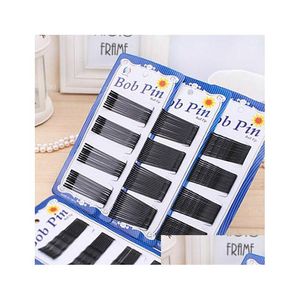 Hair Clips 60Pcs/Lot Black Plated Thin 4.5Cm Bobby Pin Metal Barrette Arrival Top22 Drop Delivery Products Care Styling Tools Dhyeb