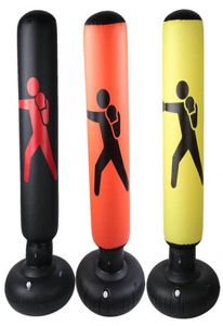 160 cm Uppblåsbar boxningspåse Vuxen Barn Boxning Stans Kickande Sandbag PVC Uppblåsbar Tumbler Gym Kids Training Target6410055