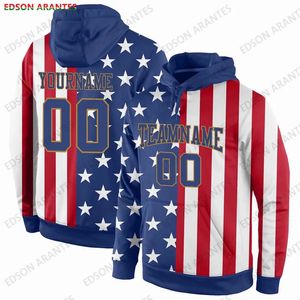 Men s hoodies tröjor personlighet namn nummer usa flagga sport hoodie män kvinnor träning anpassad amerikansk patriot unisex vuxna barn pullover tröja 231025