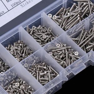 Onarım kitlerini izle 800pcs çok amaçlı paslanmaz çelik kendi kendine dokunma sac metal vidaları set m2