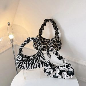 Evening Bags PU Leather Large Capacity Single Shoulder Bag Fashion Portable Women Cloud Handbag Cow Zebra Leopard Print Underarm Package