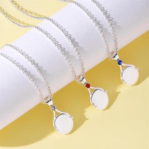 Pendant Necklaces 7-color Zircon Necklace Trendy Silver Plated Copper Tv Series H2o And Just Add Water Mermaid Jewelry Film Gift260H