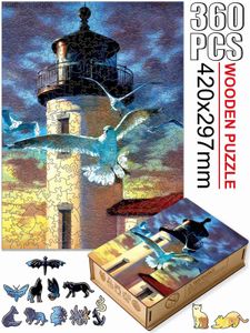 Puzzle Favolosi puzzle in legno Artigianato popolare fai-da-te Forma elegante Puzzle 3D Bellissimo gioco cerebrale per adulti Bambini Squisito CaseL231025