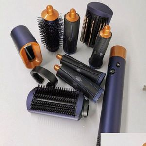 Hårtorkar HS01 Curly Stick Dryer Set Luxury Present Box Negative Professional Salon Blow Powerf Travel Homeus Cold Wind Hairtryer Te DHV41