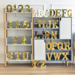 Christmas Decorations Golden Letter Alphabet LED Lights Luminous Number Lamp Battery Night Light for Home Wedding Birthday Christmas Party Decoration 231025