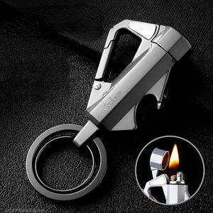 ライターChif Creative Outdoor Portable Kerosene Lighter 3-in-One多機能キーチェーンボトルオープナーペンダントメンズツール