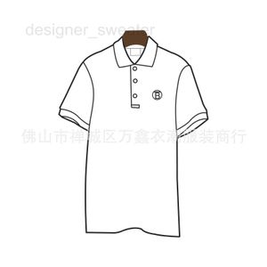 Men's Polos Designer plaid circle embroidery letter lapel POLO shirt short sleeved oversized business men's clothing 50B8