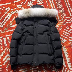 Distintivo nero di alta qualità Piumino extra da uomo Parka Cappotto in pelliccia con cappuccio Top Budge Taglia339K