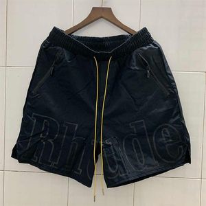 2023ss Shorts Men Women Quality Big Letter Oversize Breechcloth Yellow drawstring Pill Zipper Head X06012297